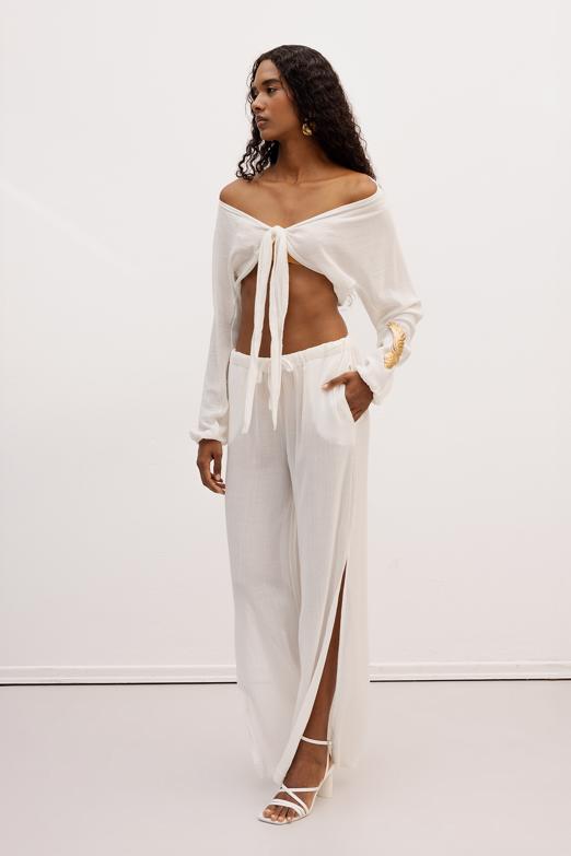 Bayan  Düz Kesim Bol Pantolon