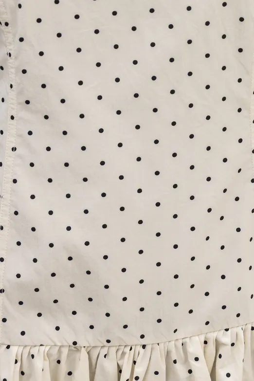 Bayan Ekru %100 Cotton  Büzgülü Mini Elbise - BSL