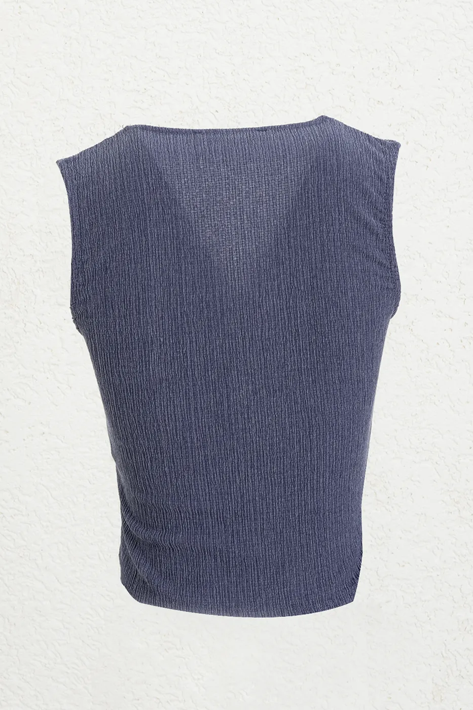 Bayan İndigo Dokulu Fit Yelek