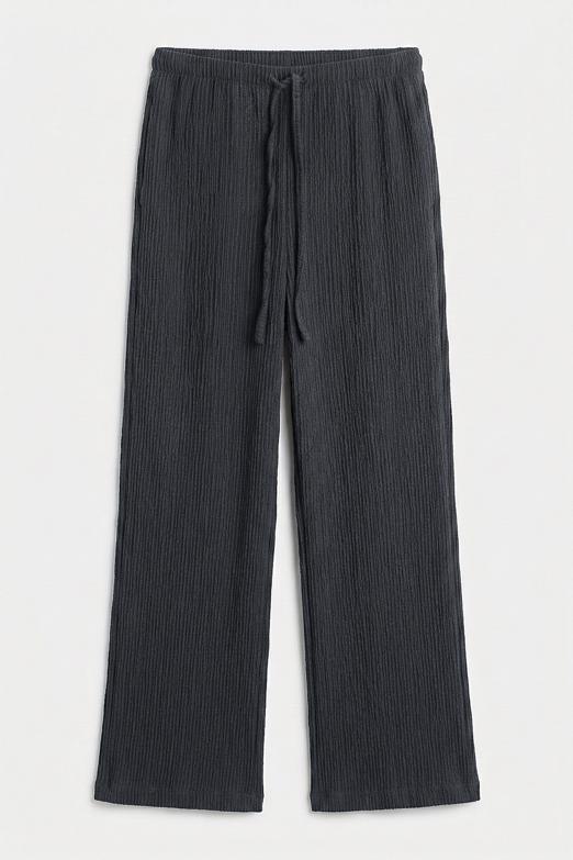 Dokulu Düz Kesim Pantolon