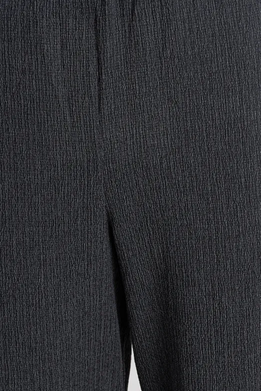Bayan Antrasit Dokulu Düz Kesim Pantolon - BSL
