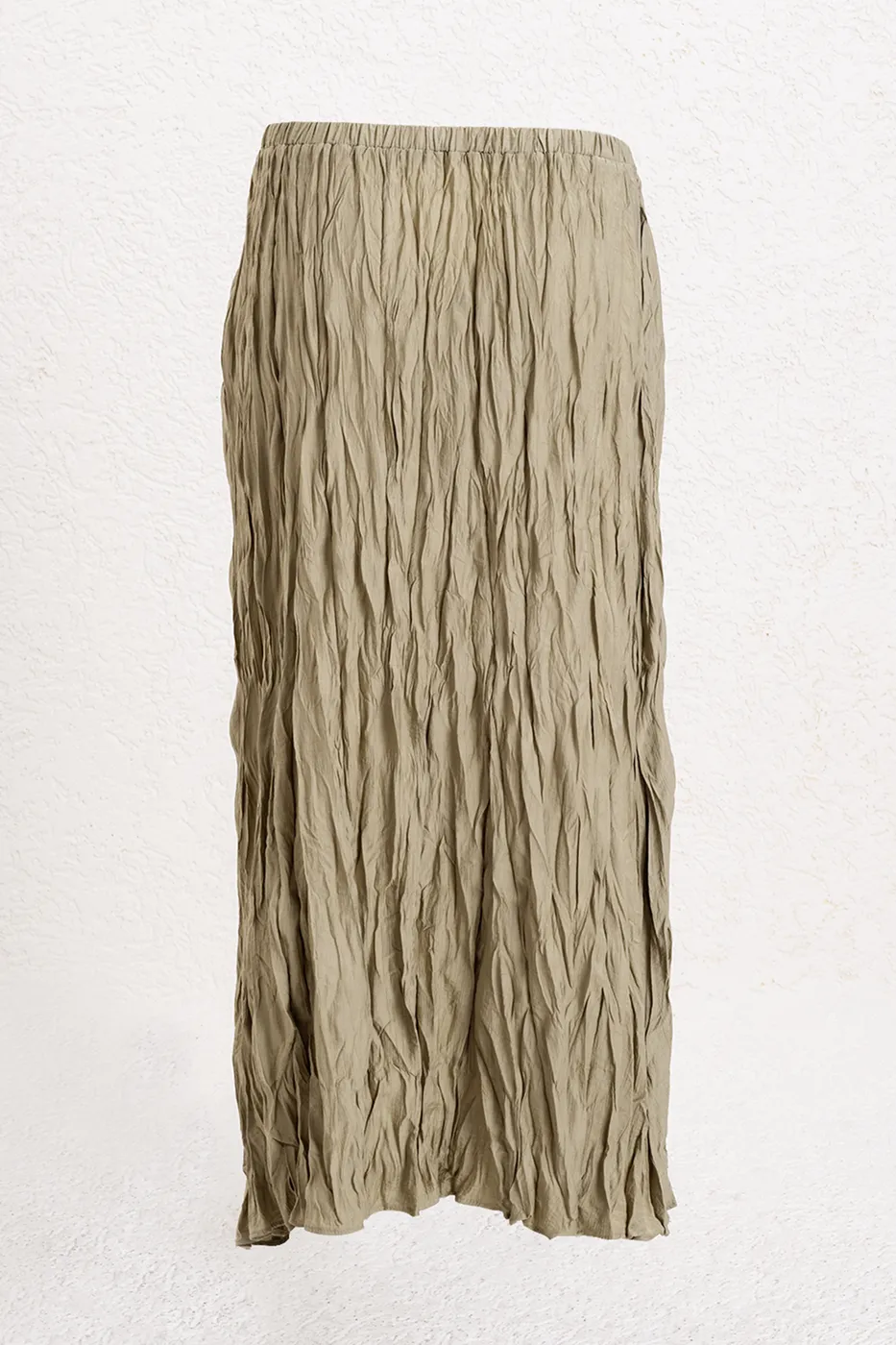 Bayan Haki Crashlı Midi Etek