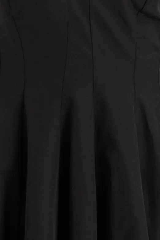 Bayan Siyah Askılı Poplin Mini Elbise - BSL