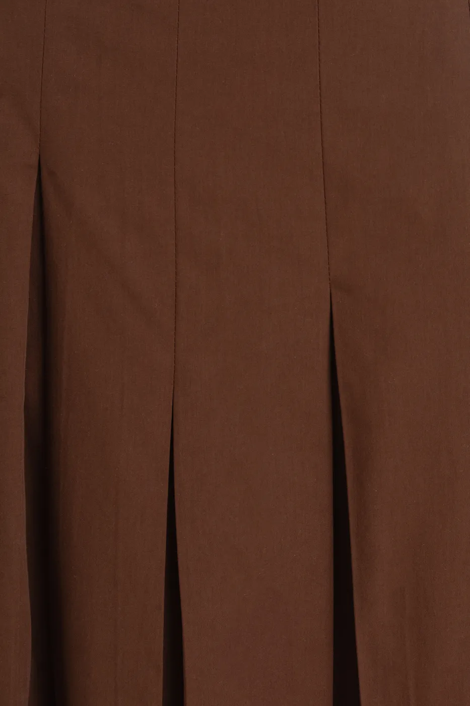 Bayan Kahverengi Pileli Midi Cotton Etek