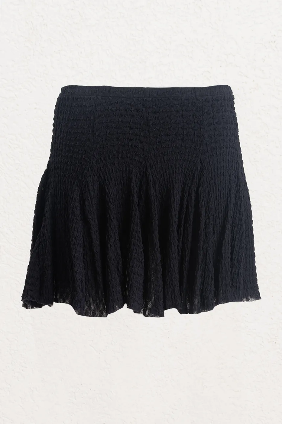 Bayan Lacivert Volanlı Dantel Mini Şort Etek