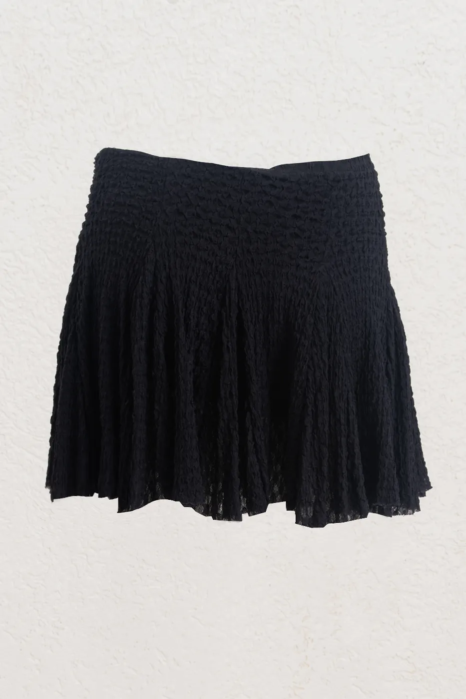 Bayan Lacivert Volanlı Dantel Mini Şort Etek