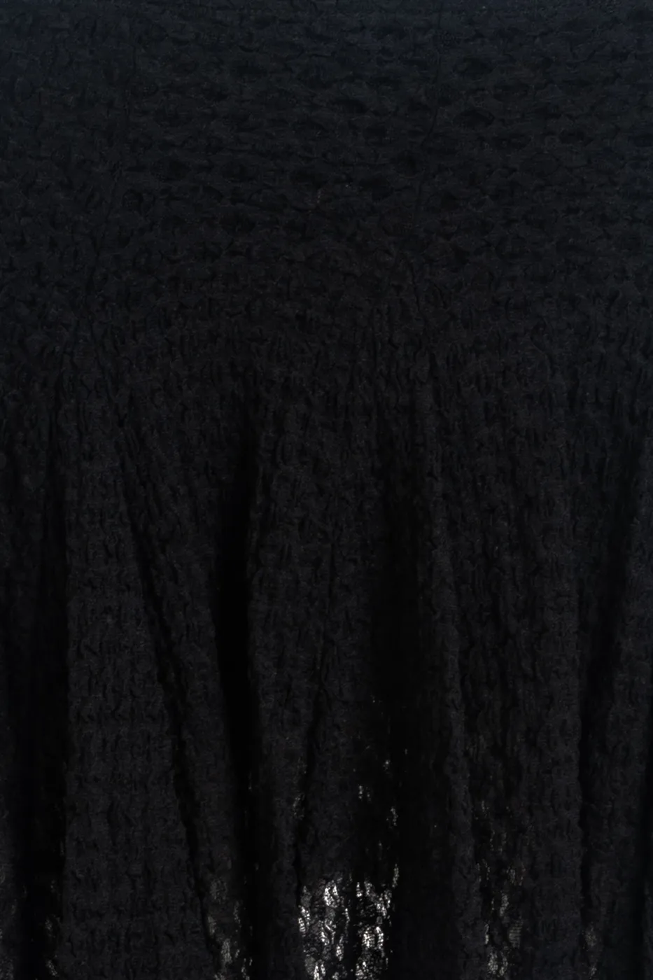 Bayan Siyah Volanlı Dantel Mini Şort Etek