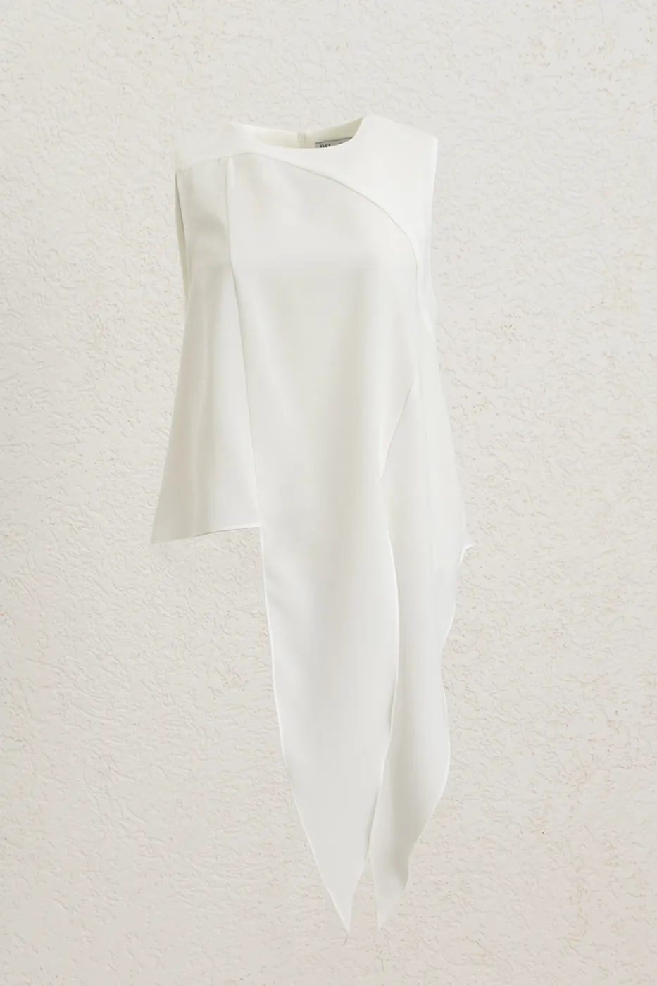 Bayan Beyaz Bağlamalı Krep Bluz