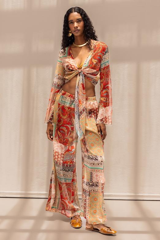 Bayan  Bol Düz Kesim Pantolon