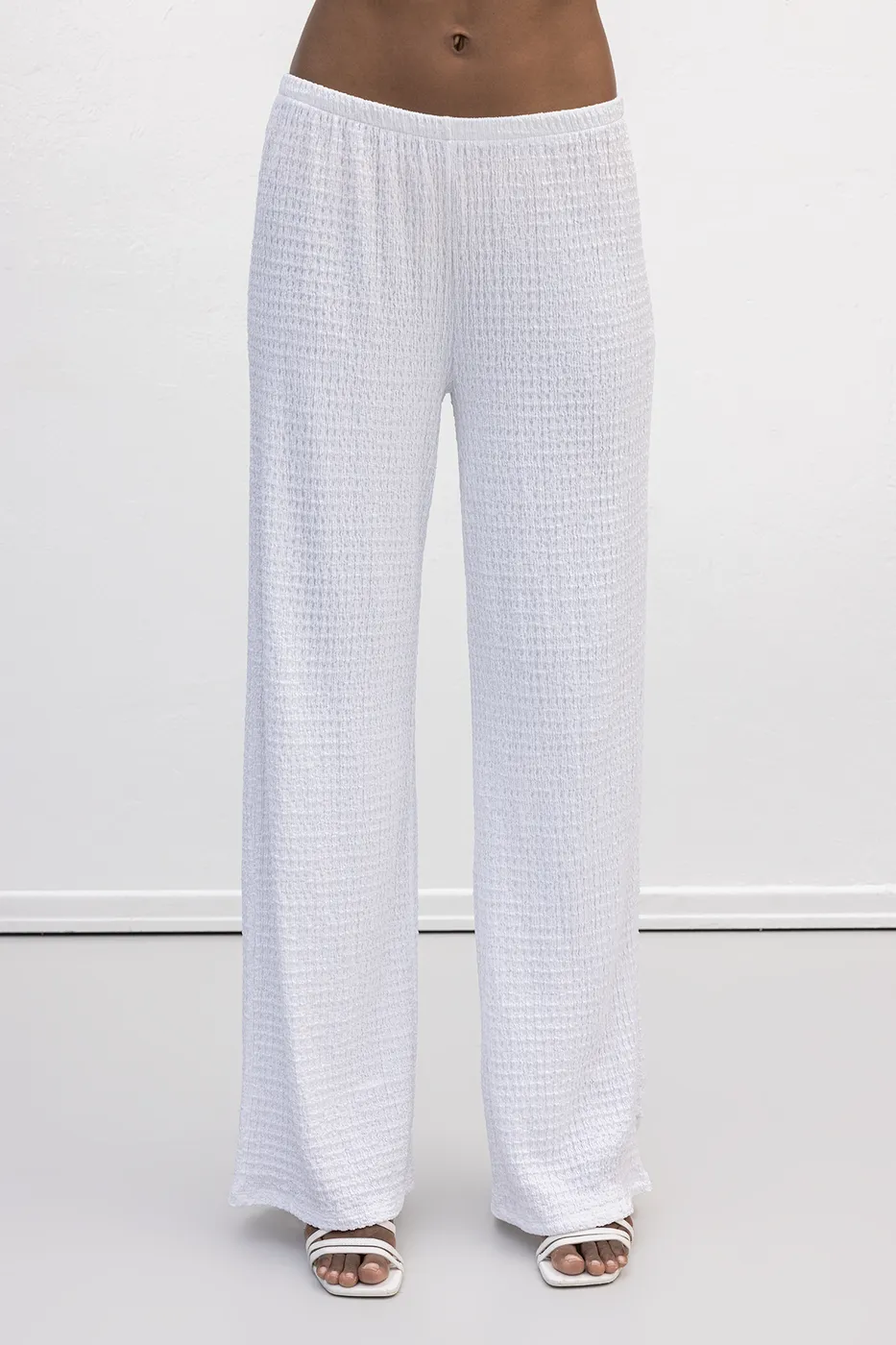 Bayan Beyaz Dokulu Pantolon