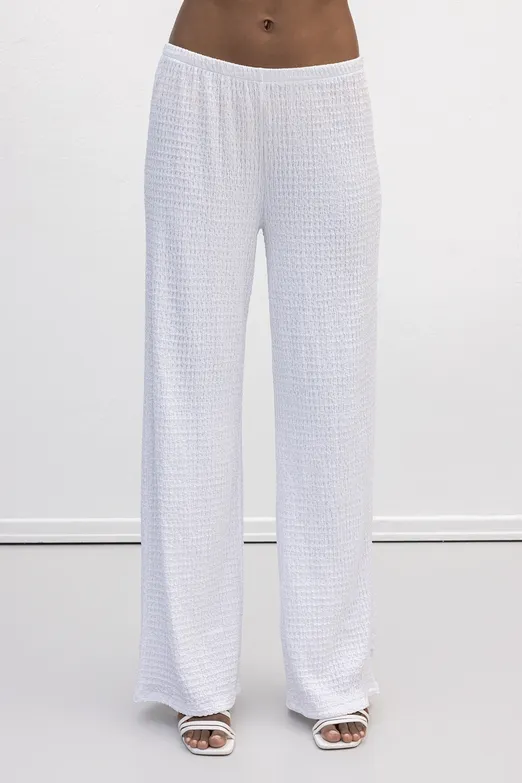 Bayan Beyaz Dokulu Pantolon - BSL