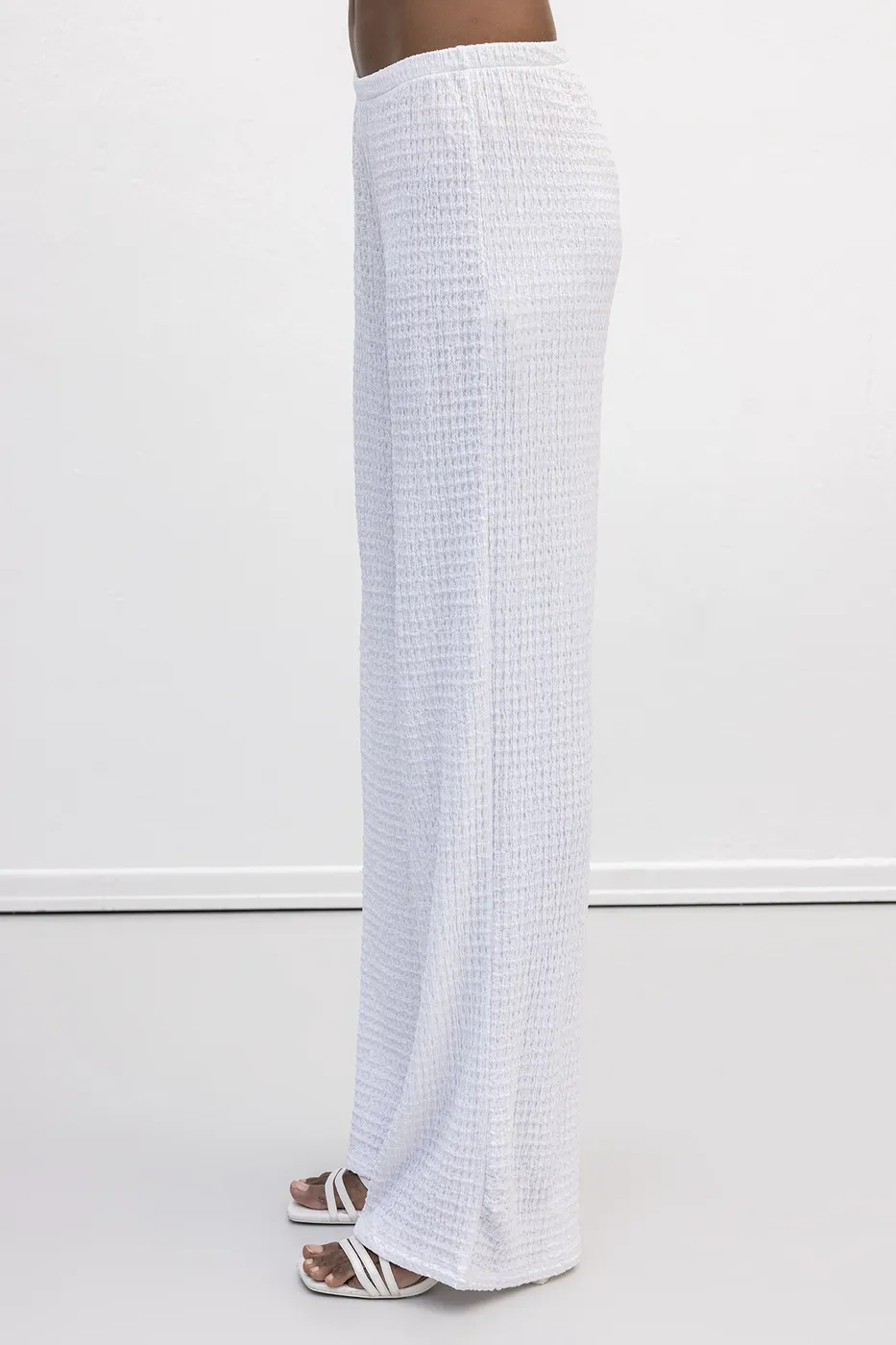 Bayan Beyaz Dokulu Pantolon