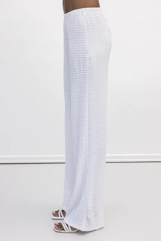 Bayan Beyaz Dokulu Pantolon - BSL