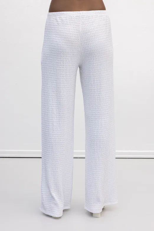 Bayan Beyaz Dokulu Pantolon - BSL