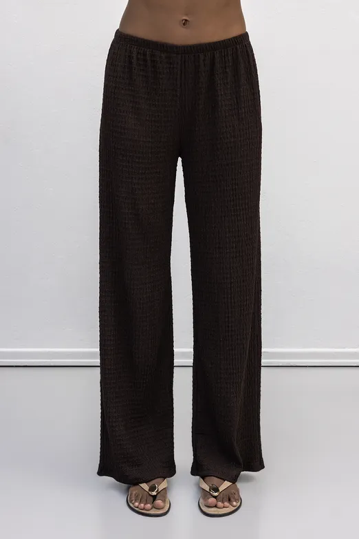 Bayan Kahverengi Dokulu Pantolon - BSL