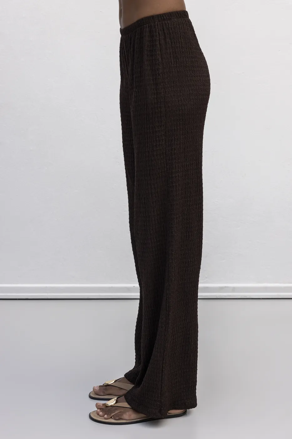 Bayan Kahverengi Dokulu Pantolon