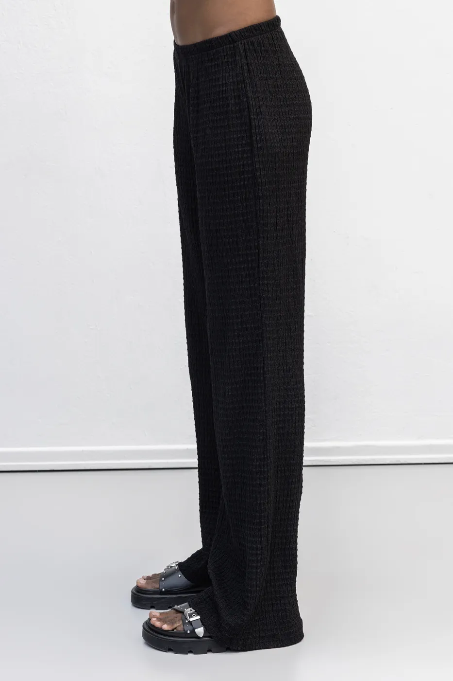 Bayan Siyah Dokulu Pantolon