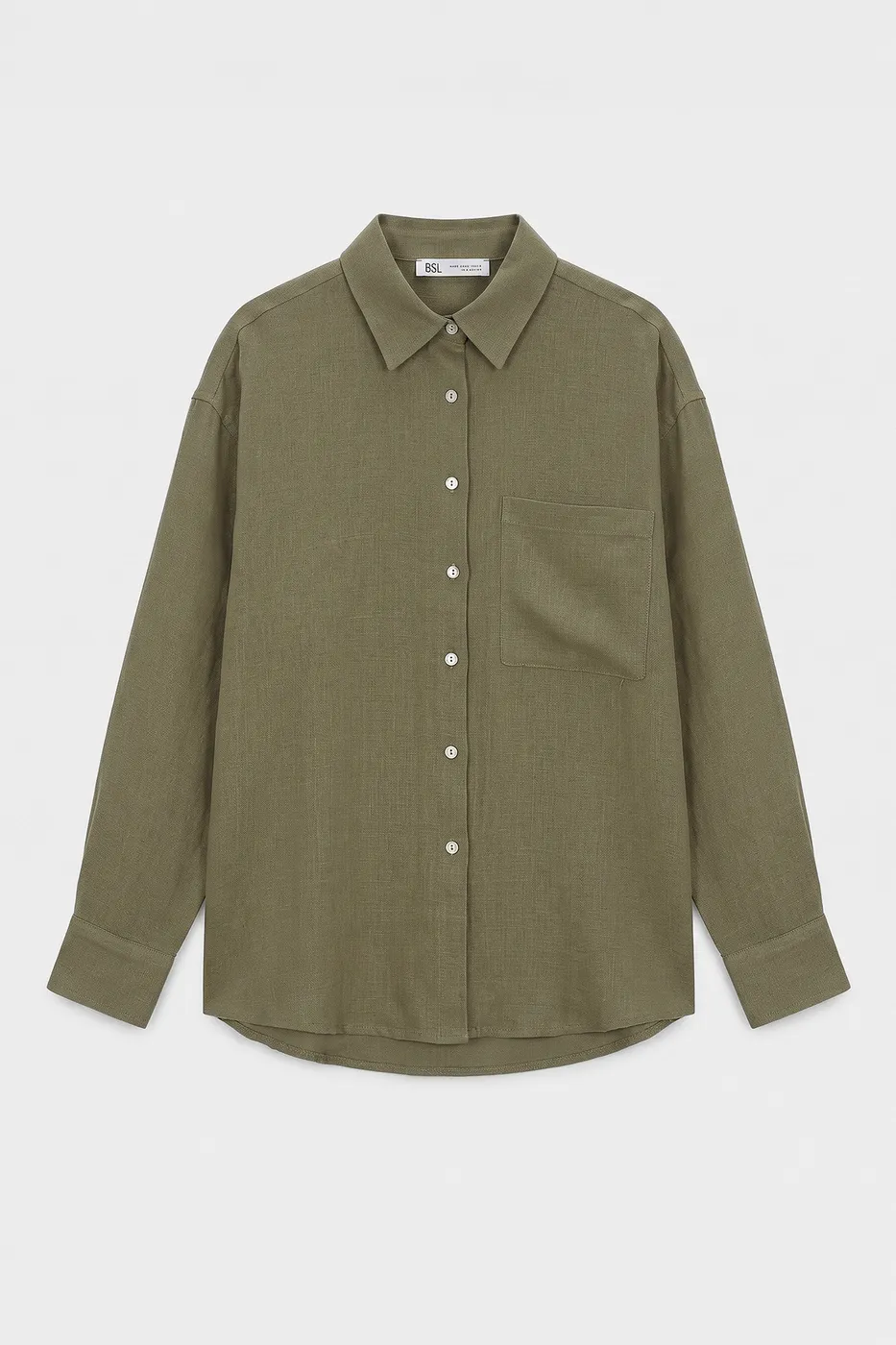 Bayan Haki %100 Keten Oversize Gömlek