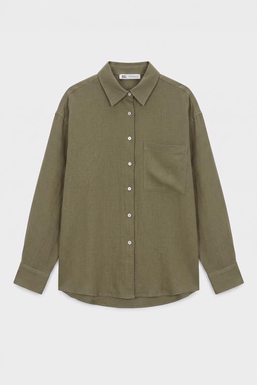 Bayan  %100 Keten Oversize Gömlek