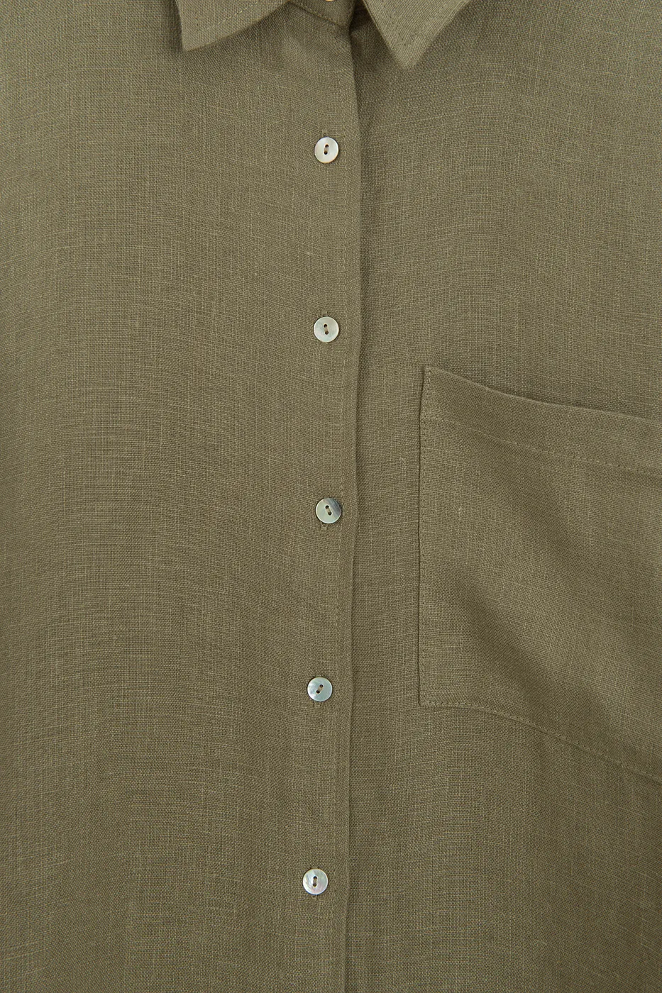 Bayan Haki %100 Keten Oversize Gömlek