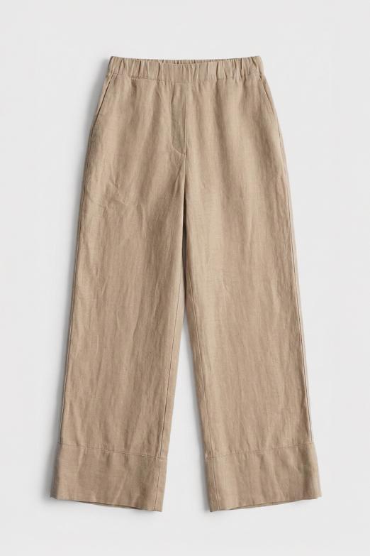 Bayan  %100 Keten Bol Pantolon