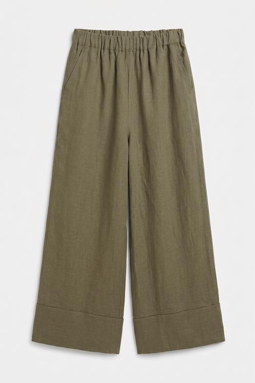 Bayan  %100 Keten Bol Pantolon