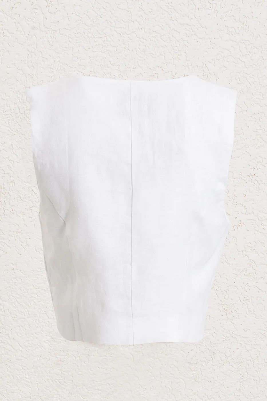 Bayan Beyaz %100 Keten Yelek