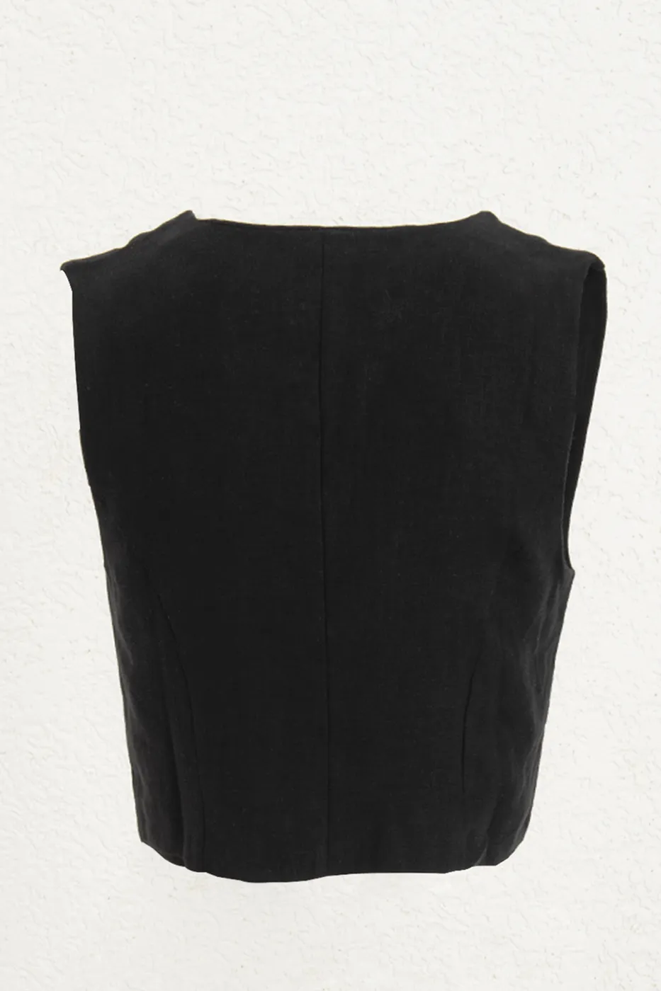 Bayan Siyah %100 Keten Yelek