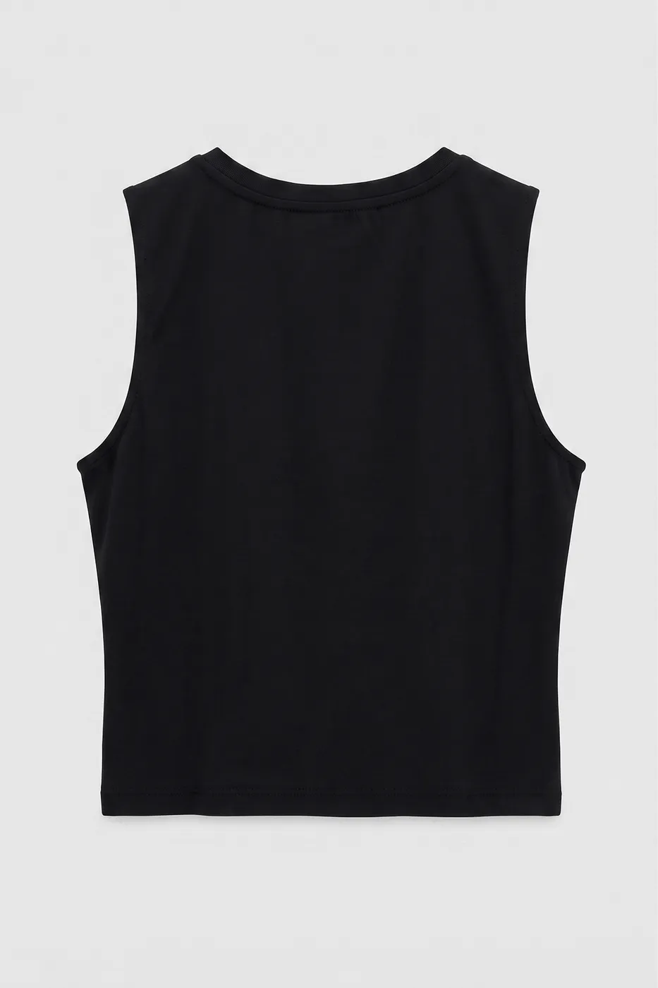 Bayan Siyah Burgulu Crop Top