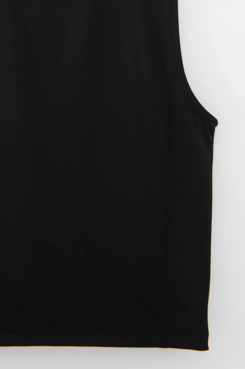 Bayan Siyah Burgulu Crop Top