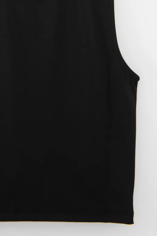 Bayan Siyah Burgulu Crop Top - BSL