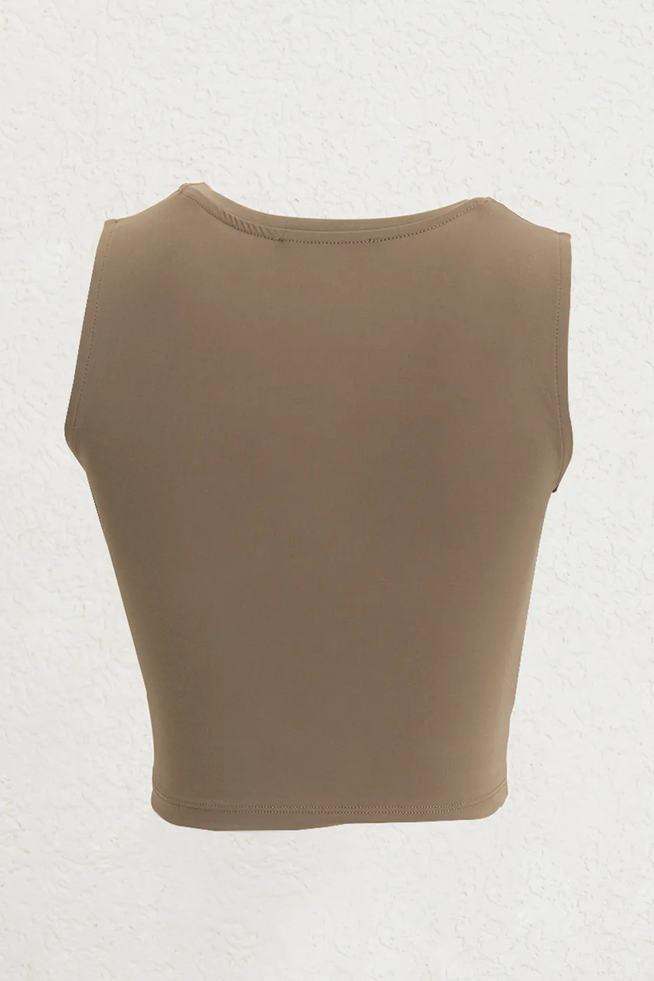 Bayan Vizon Burgulu Crop Top