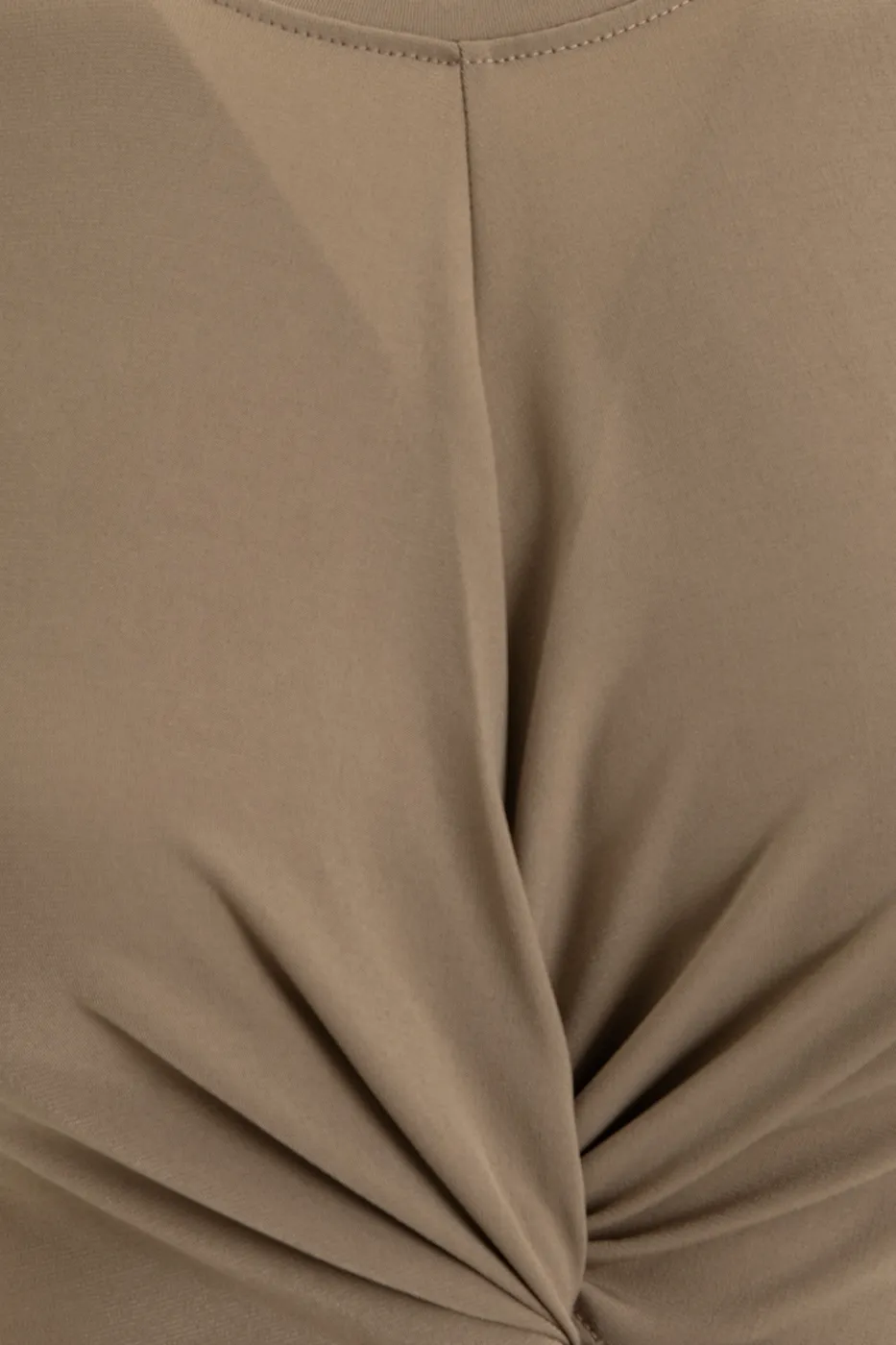 Bayan Vizon Burgulu Crop Top