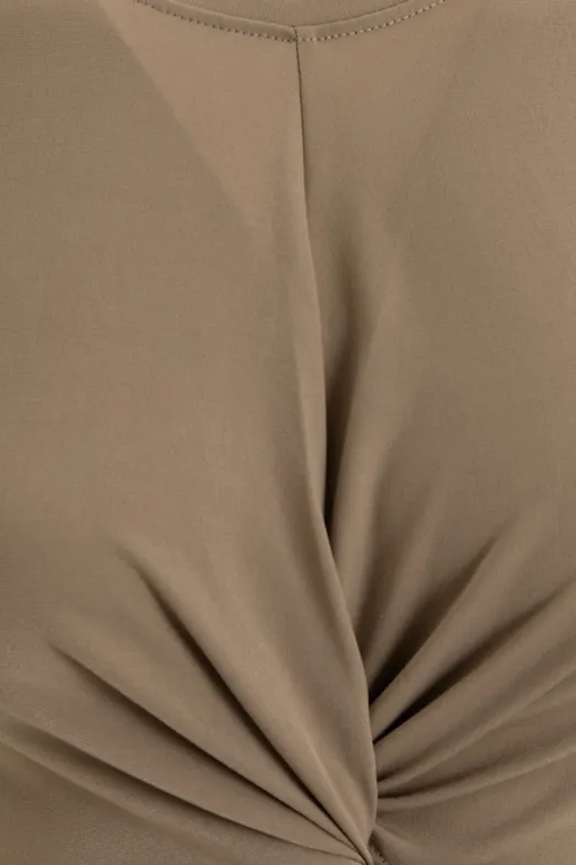 Bayan Vizon Burgulu Crop Top - BSL