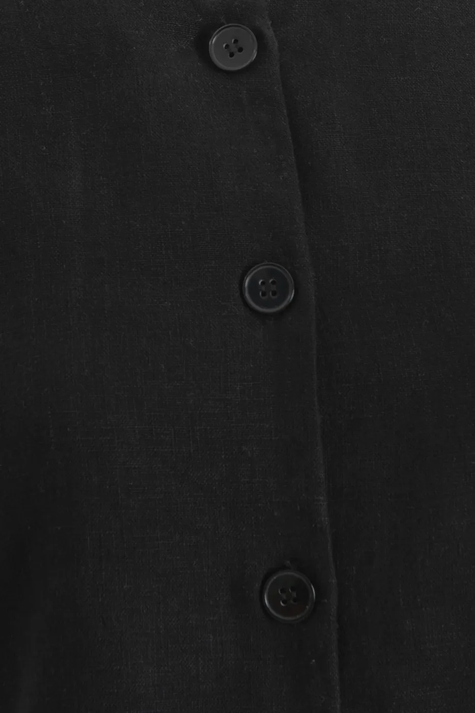 Bayan Siyah %100 Keten Yelek