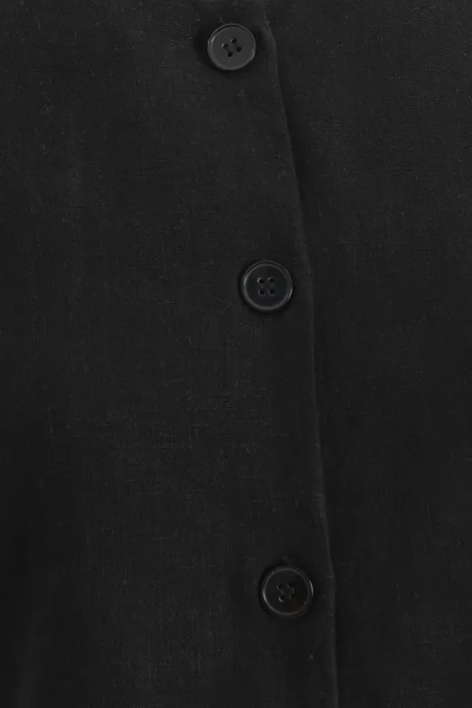 Bayan Siyah %100 Keten Yelek - BSL