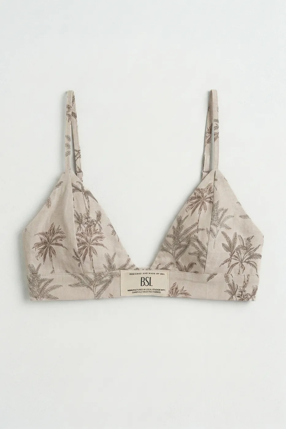 Bayan Bej Keten Askılı Büstiyer