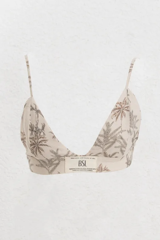 Bayan Bej Keten Askılı Büstiyer - BSL