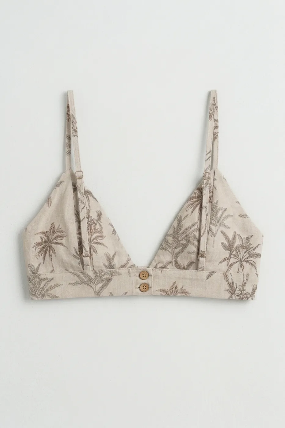 Bayan Bej Keten Askılı Büstiyer