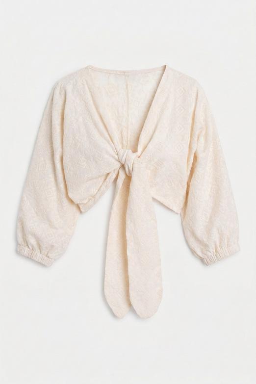 Cotton Bağlamalı Bluz