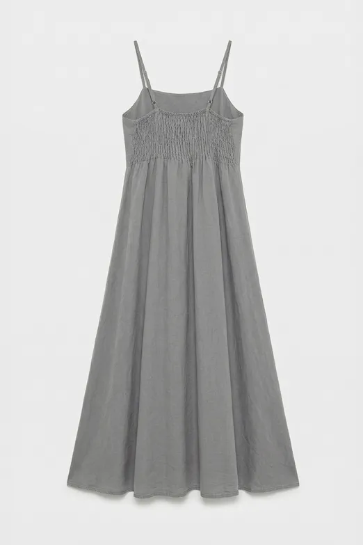 Bayan Gri Erg valdona elbise - BSL