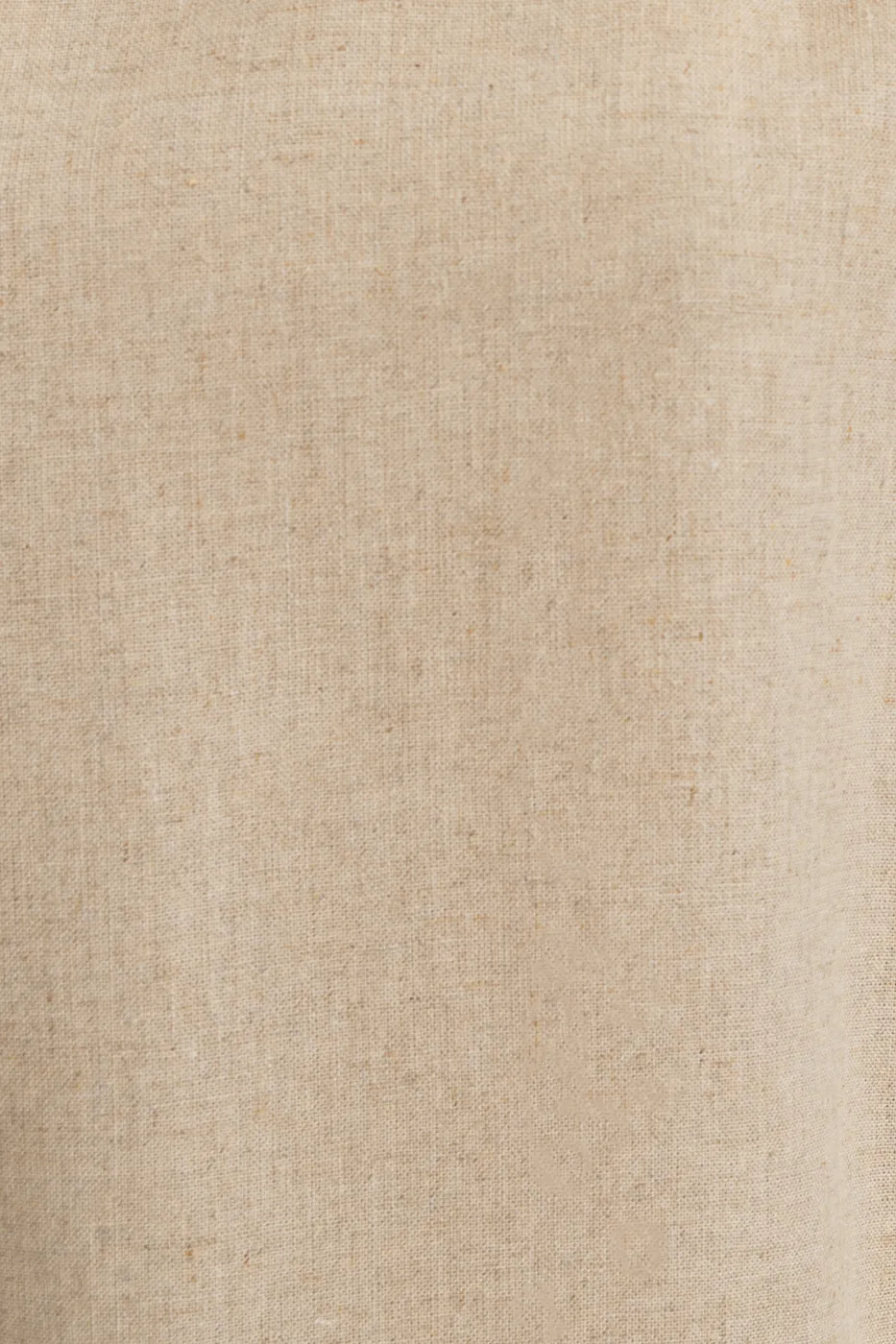 Bayan Bej Keten Karışım Oversize Bluz