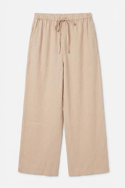 Bayan  % 100 Keten  Bol Pantolon