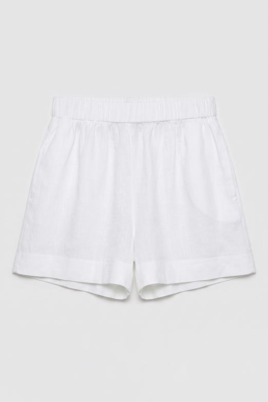 % 100 Keten Bol Mini Şort