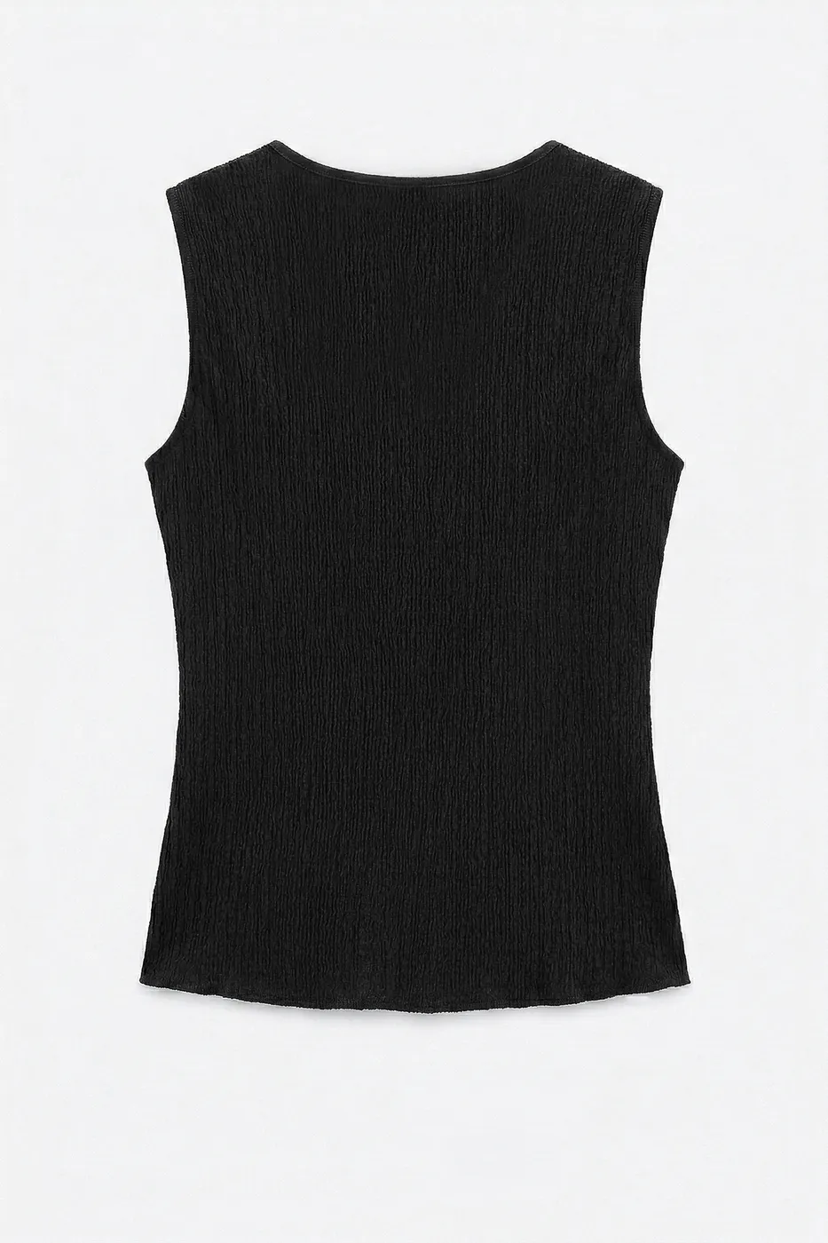 Bayan Siyah Degaje Yakalı Dokulu Bağlama Detaylı Bluz