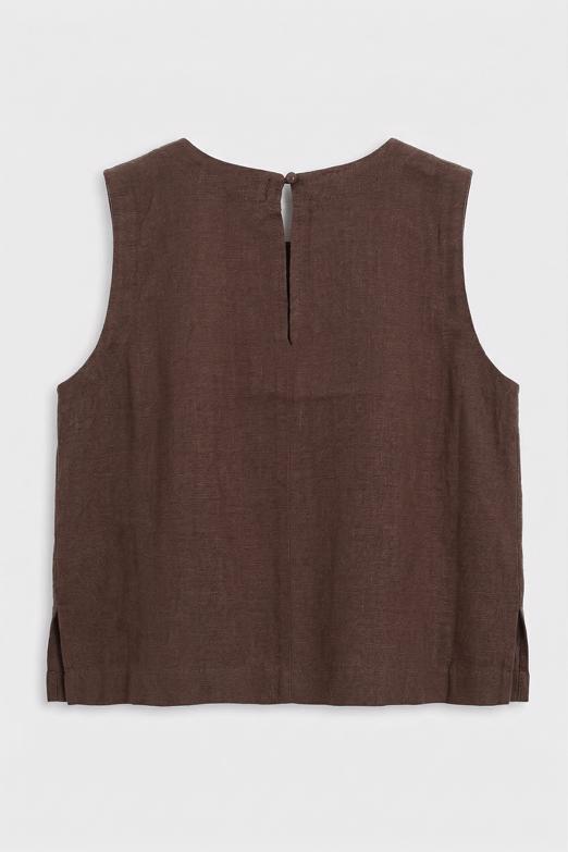 % 100 Keten Kolsuz Bluz