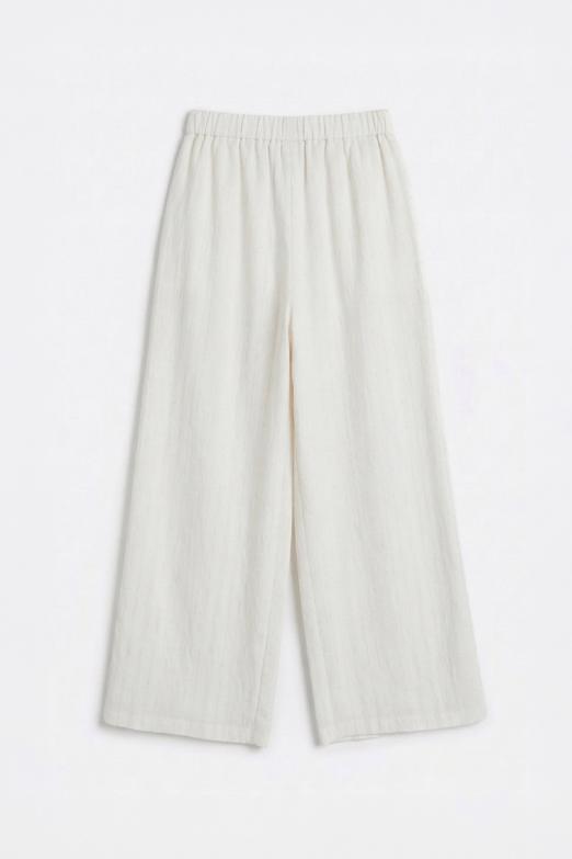 Keten Karışımlı Bol Pantolon