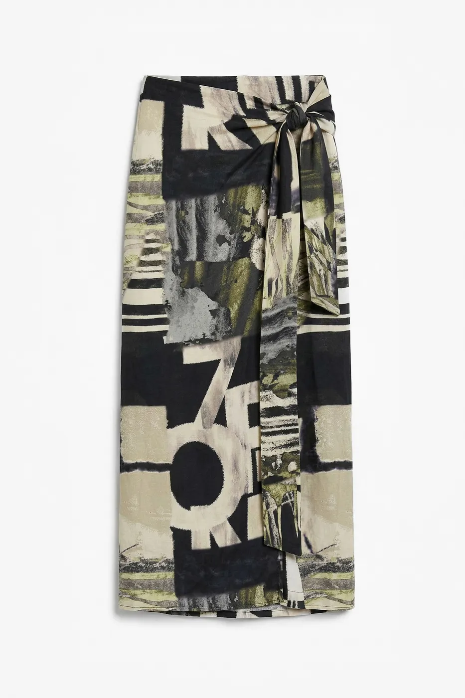 Bayan Siyah Anvelop Kapama Midi Etek