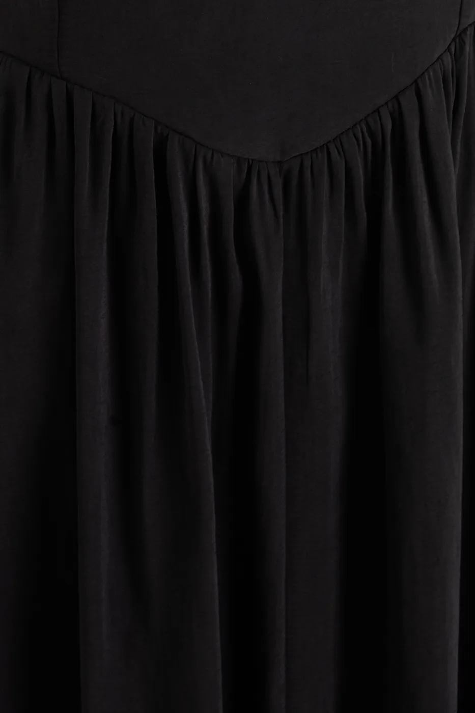 Bayan Antrasit Korsajlı Volanlı Midi Elbise