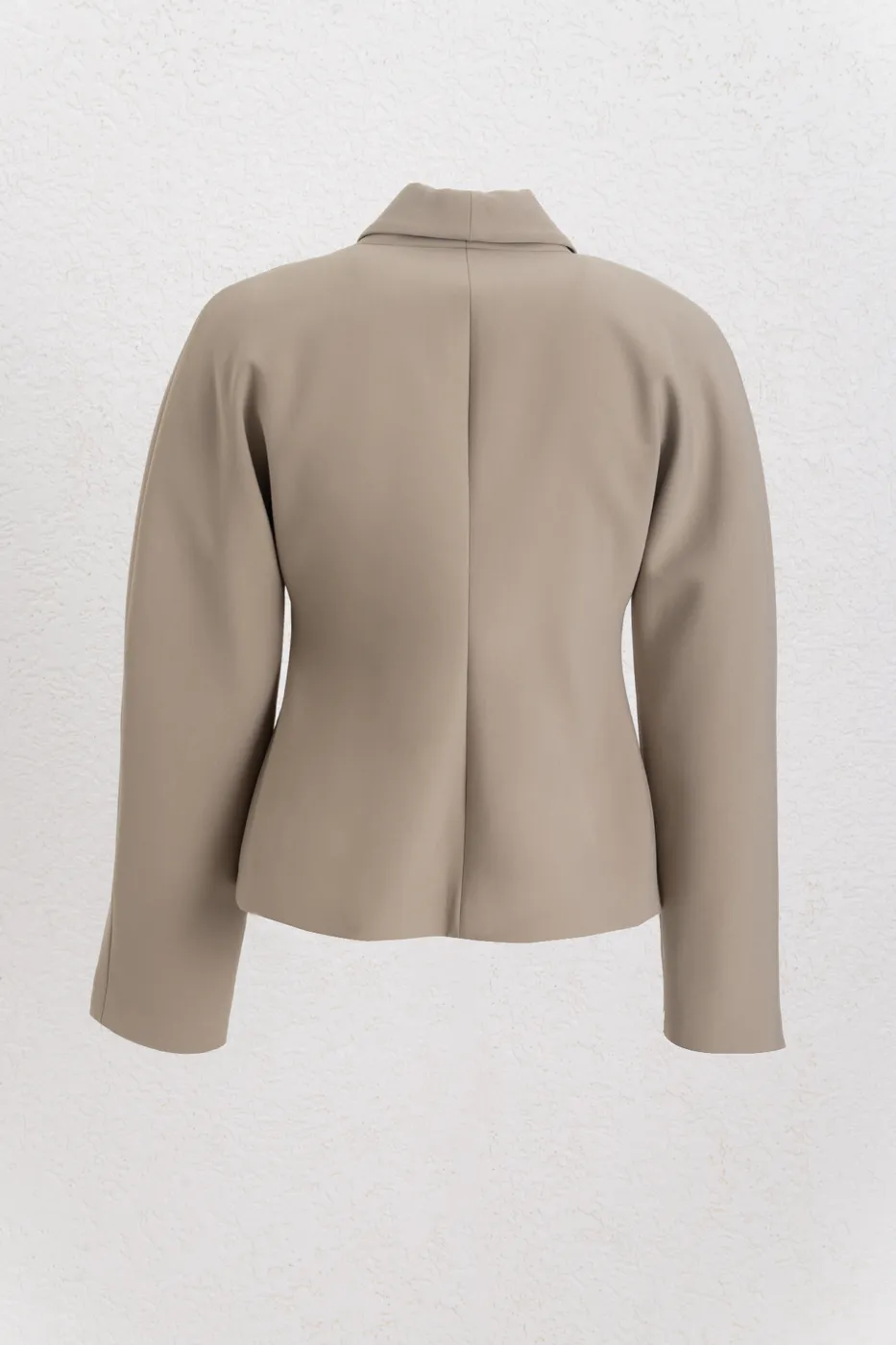 Bayan Bej Şal Yaka  Blazer Ceket